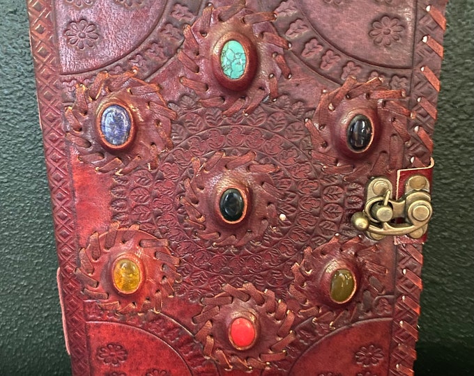 Leather Journal, 8X6" & 5X7" with Handmade Paper, Leather, Brass Latch or Leather Wrap, Choose
