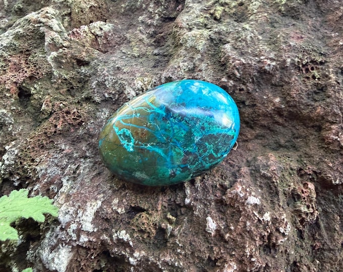 Chrysocolla, Large Polished Nugget, Stone of Peace, 86.40 Grams, Peru, CR12762