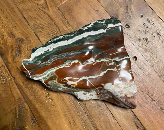 Red Zebra Lace Agate, 3.30 LBS Polished Cabinet Stone, India, 1494.50 Grams, CR12152
