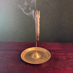 Brass Hand Incense Holder - Bazaar Barnstaple