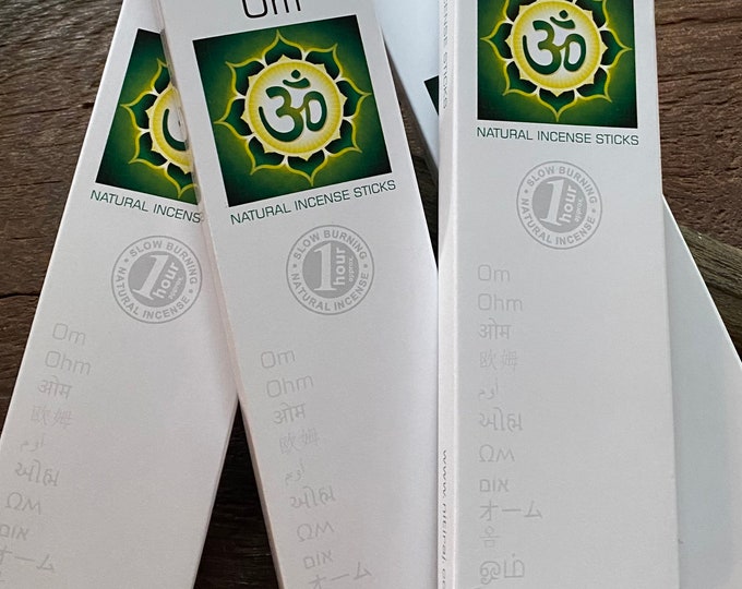Nitiraj OM Incense, 25 Grams, Sleeve of 18 Sticks, 8" Each, IN10068