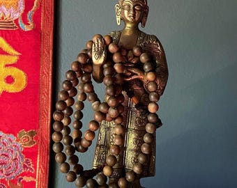 Standing Buddha, 2 LBS+ Solid Brass, 7-3/4” Tall, Highly Detailed, RIT7059