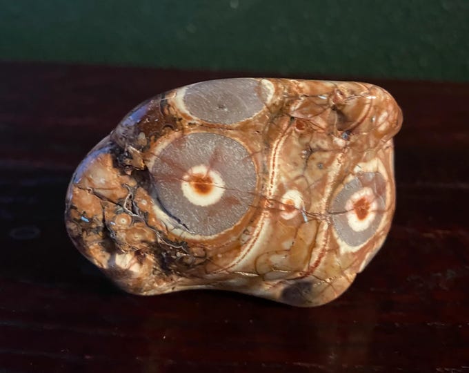Birdseye Jasper, 1/3 LB Chunky Free Form Palm Stone, Polished, Mexico, 145.80 Grams, CR11908