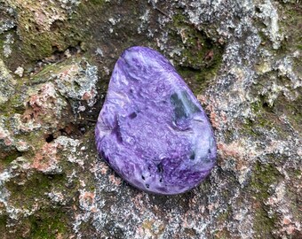 Charoite, Polished Freeform Pocket Stone, Russia, 26.70 Grams, CR12291