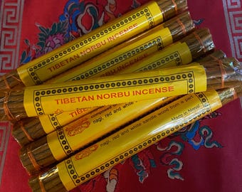 Tibetan Norbu Incense, Zimpu Ritual Incense, 7"L, 18-20 Sticks per Package, 20 Grams