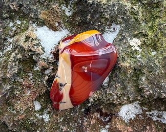 Mookaite Jasper Polished Palm Stone, Free Form, 63.50 Grams, Australia, CR12838