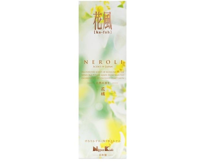 KA-FUH Japanese Neroli Incense, Low Smoke, 120 Sticks, 5” Length
