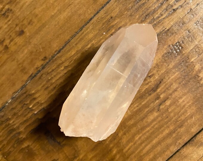 LEMURIAN, Pink Channeler, Clear, Raw, Etched, Striated, Mine Fresh, Brazil, 35.20 Grams, CR10774