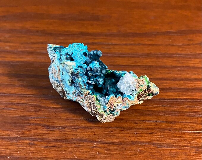 Rosasite in Matrix, Spherical, Calcite Symbiotes, 34.30 Grams, Mexico, CR12344