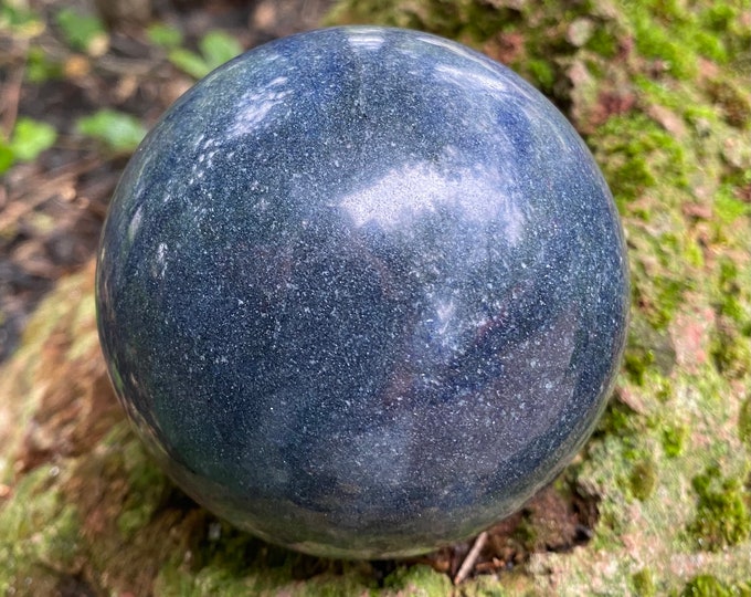 Lazulite Sphere, 1-1/2 LBS- Polished, Deep Blue, Planetary, Madagascar, 662.00 grams, CR9249