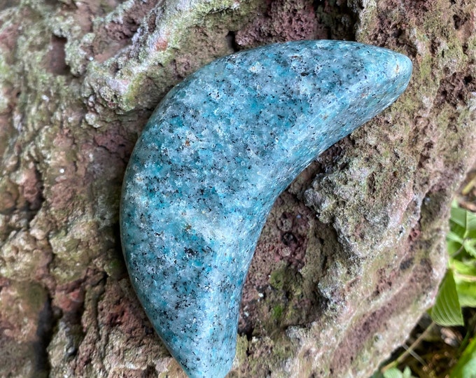 Large Amazonite, Polished Crescent Moon, Madagascar, 209.50 Grams, 1/2 LB- CR10450
