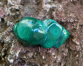MALACHITE Botryoidal Orbicular Stone, 1/3-1/2 LBS, Africa, 194.40 Grams, CR12095