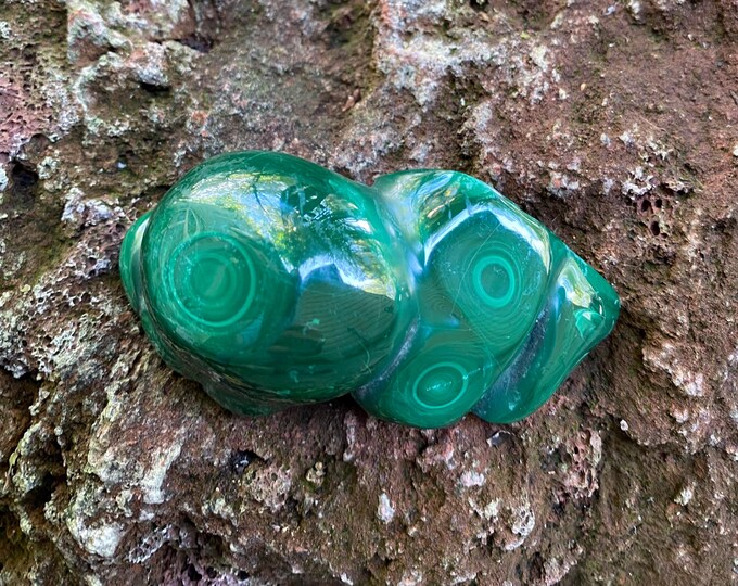 MALACHITE Botryoidal Orbicular Stone, 1/3-1/2 LBS, Africa, 194.40 Grams, CR12095
