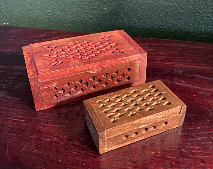 Asst Empty Wooden Boxes, Amber Resin Box, Keepsake Boxes, Various Sizes & Styles, Please Choose, Amber Sold Separately, AMBTA-BOX