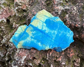 Azurite Stone Slab, Cloudy Skye, Polished On One Side, 46.10 Grams, Arizona, CR12435