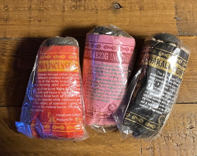 Rope Incense, CHOOSE From Various Scents, Nepal, India