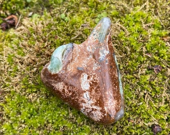 Druzy Chrysoprase, Semi- Polished Pocket Stone, Heart Chakra, Australia, 41.20 Grams, CR11075
