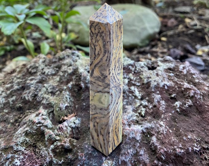 Banded Serpentine, Polished Tower, India, 81.10 Grams, CR12089