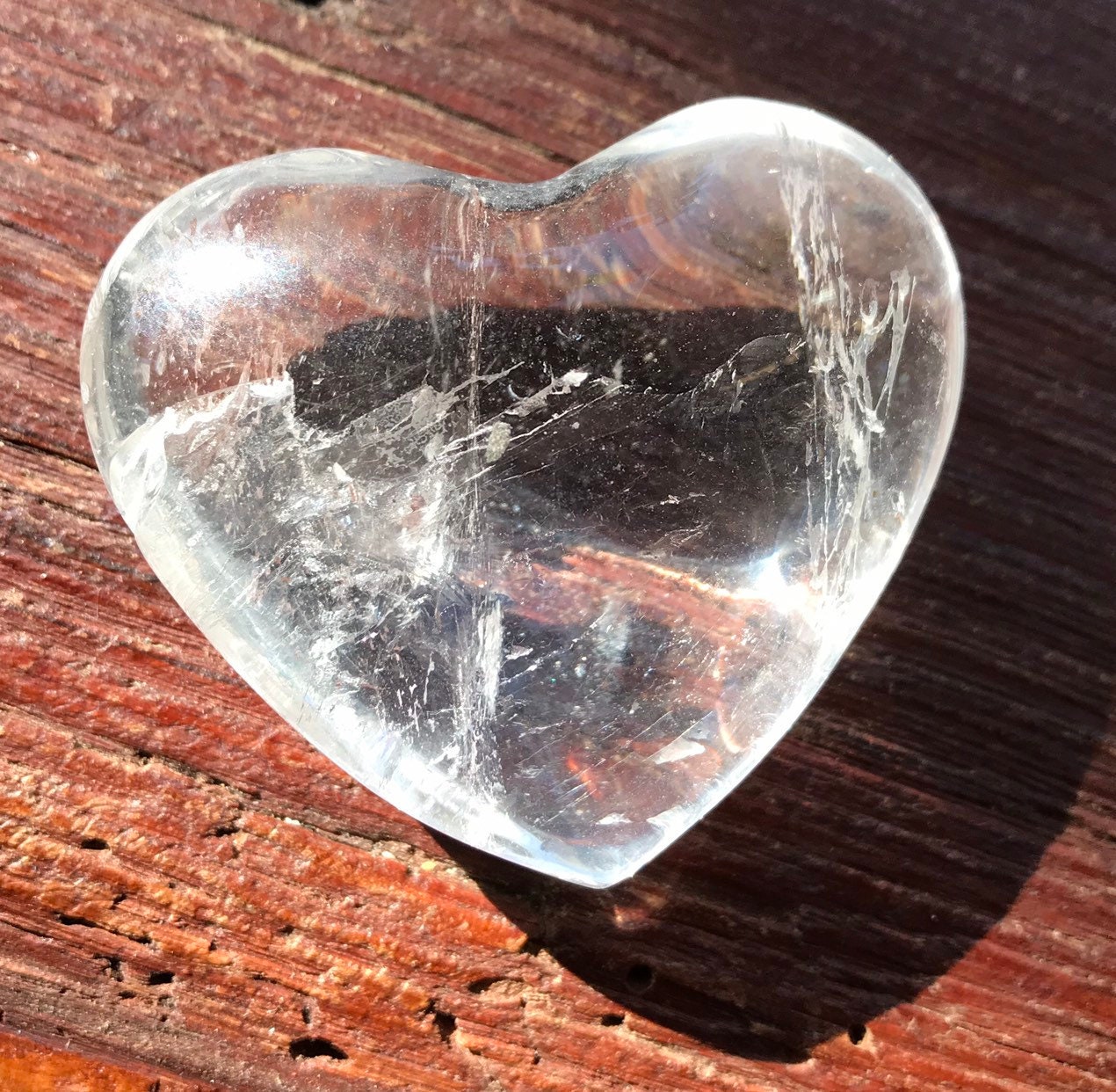 Clear Quartz Crystal Heart, Polished, Brazil, 81.9 Grams, CR4860