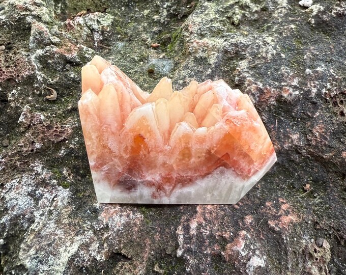 Banded Aragonite, Standing, Semi-Polished, China, 80.20 Grams, CR12577