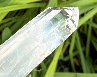 Blue Mist Lemurian Channeler, Raw Lemurian Mist, Lithium/Cookeite Included, Keyed and Etched, Colombia, 33.80 Grams, CR12764