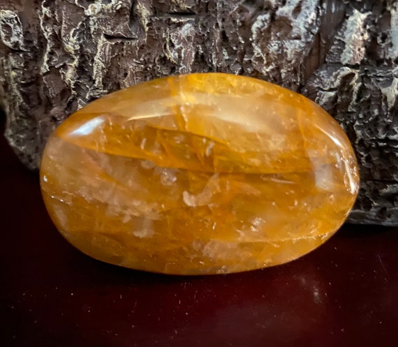 Arkansas Golden Healer, Polished Palm Stone, Endless Possibilities, Mine Fresh,  64.80 Grams, CR10715