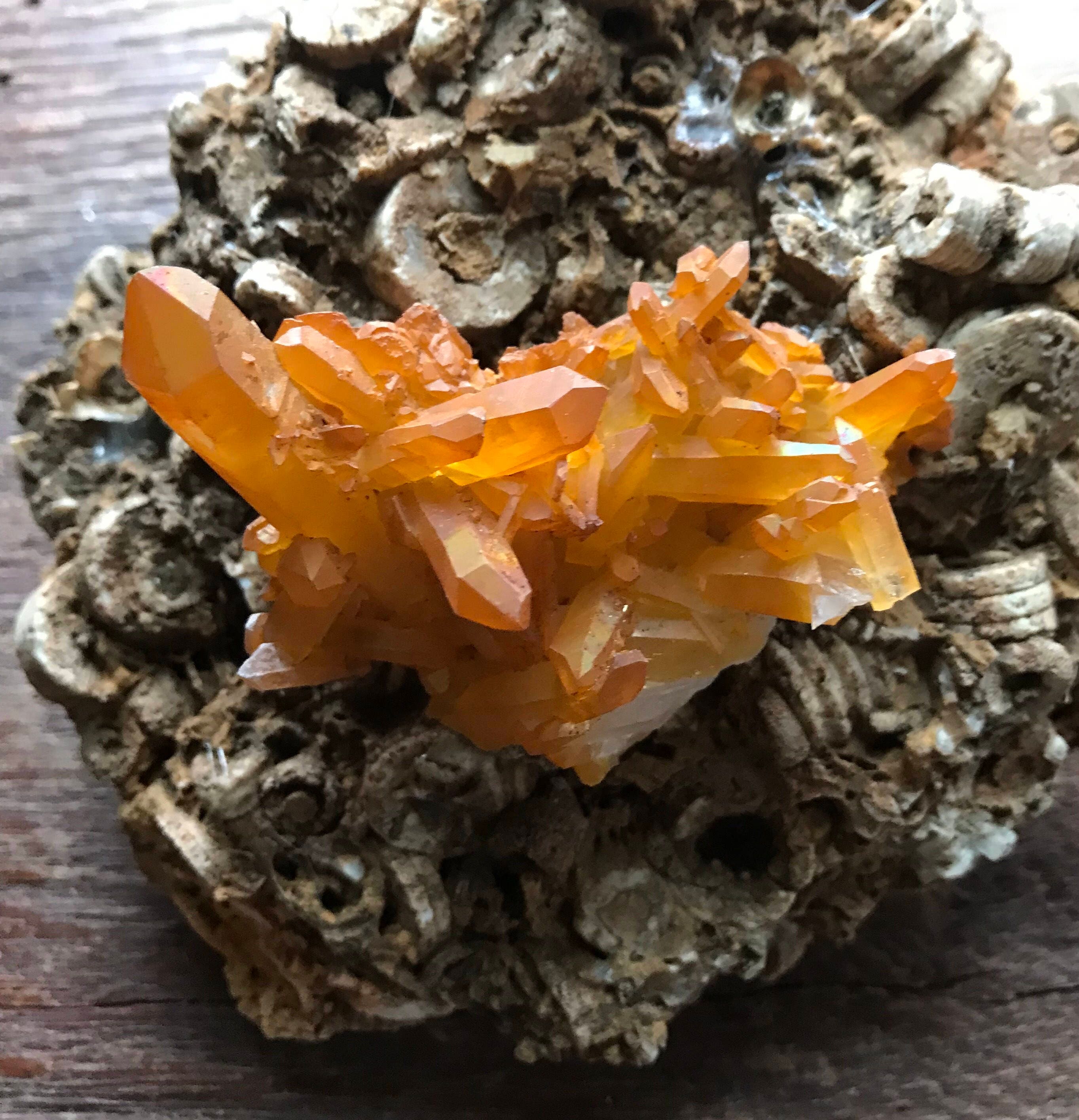 Golden Healer, Raw Quartz Cluster, Rainbow Iridescence ...