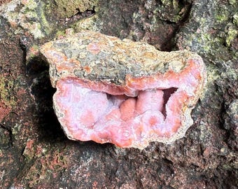 Red Chalcedony Geode, RAW, Energy Balancing, 65.80 Grams, Morocco, CR12675