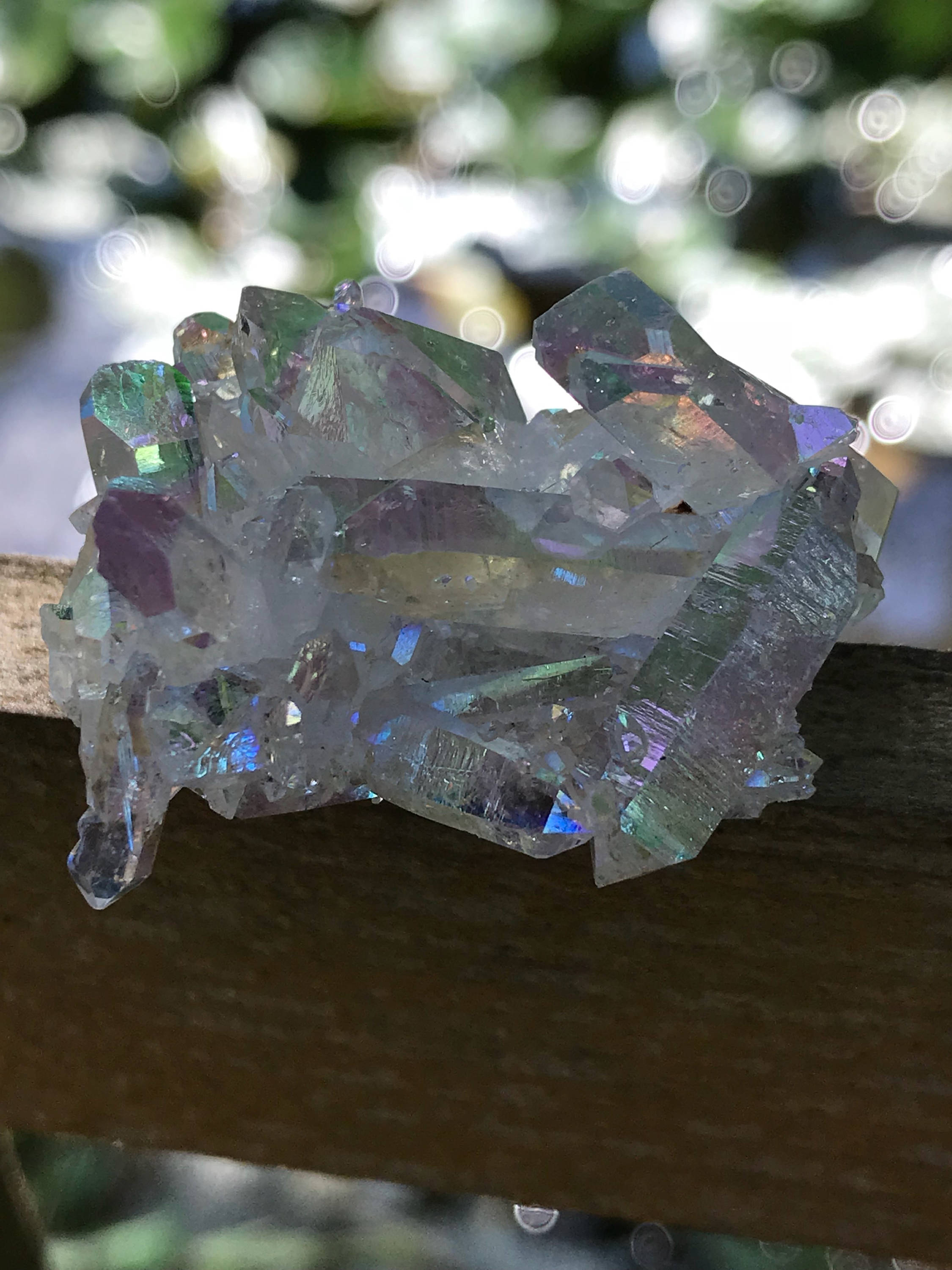 Opal Aura Quartz Cluster, 13.1 Grams, CR2260