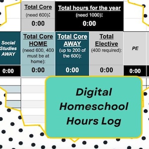 Digital Homeschool Hours Log