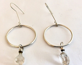 Quartz scepter earrings
