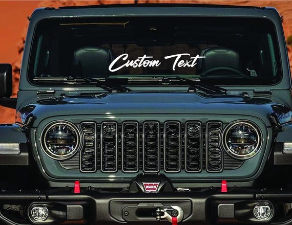 Custom Windshield Decals, Personalized Car Truck Window Custom Stickers, Create Your Own Original Vinyl Lettering Car Text Sticker