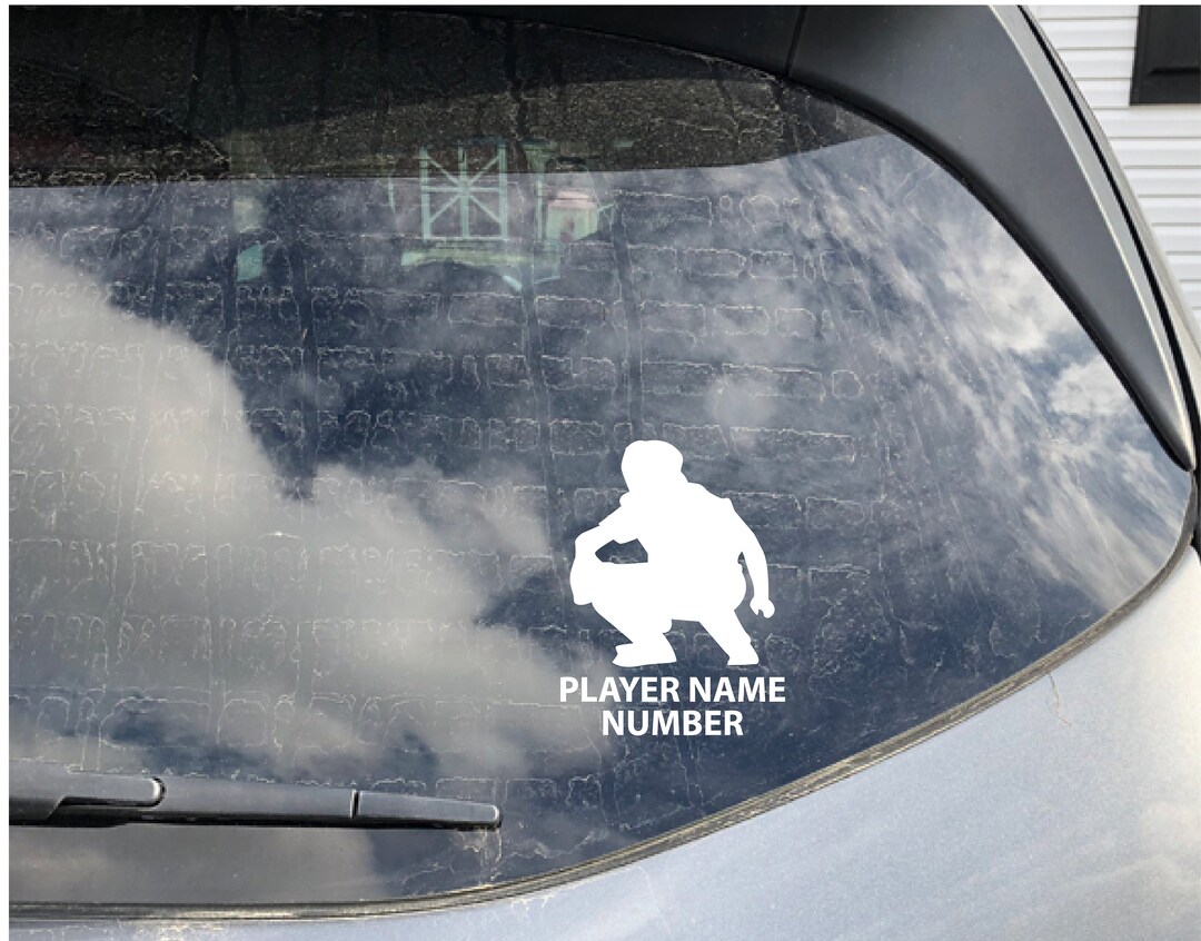 Baseball Player Car Decal - Sports Wall Window Vinyl Sticker Gift Team ...