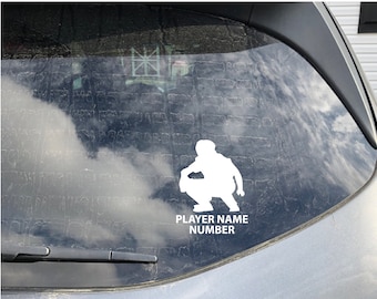 Baseball Player Car Decal – Sport Wall or Window Sticker Gift
