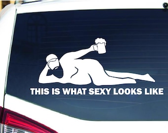 Dad Bod Vinyl Decal: Funny Car Sticker