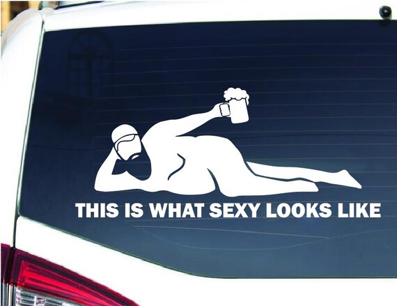 Dad Bod Custom Vinyl Decal This is What Sexy Looks Like, Funny Car Custom Stickers, Dad Bod Custom Car Vinyl Decals