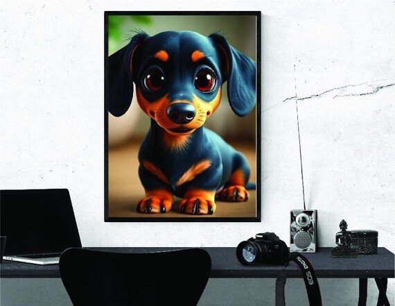 Custom Pet Portrait, Personalized Pet Portrait from Photo, Cartoon Dog Digital Portrait, Pet Memorial Gifts, Cat Digital Download Portraits