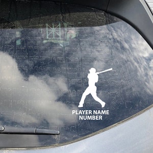 Baseball Player Decal, Personalized Baseball Player,Baseball Decal,Baseball Team Decal,Custom Decal,Car Decor,Decals for Walls,Vinyl Sticker