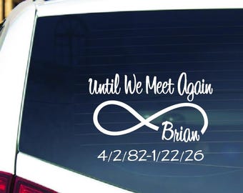 Infinity Custom Memorial Decal | Personalized In Loving Memory Car Sticker