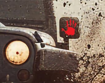 Waving Hand Car Decal – Outdoor Adventure Vehicle Accessory