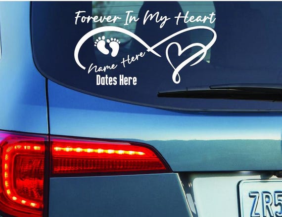 Custom Infinity Baby Memorial Decal: Personalized Name and Dates