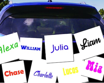 Custom Name Car Decal, Personalized Vinyl Sticker for Tumbler