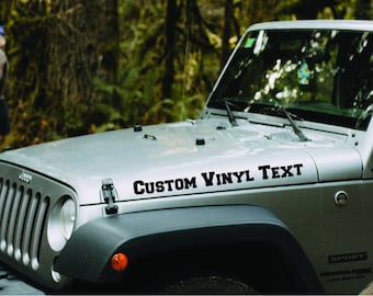 Custom Personalized Hood Decal Sticker - Car Vinyl Text Name Stripe Auto Outdoor Vehicle Graphics