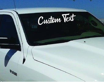 Large Custom Windshield Sticker: Outdoor Vinyl