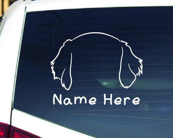 Vinyl Dog Ear Sticker: Personalized Name Decal