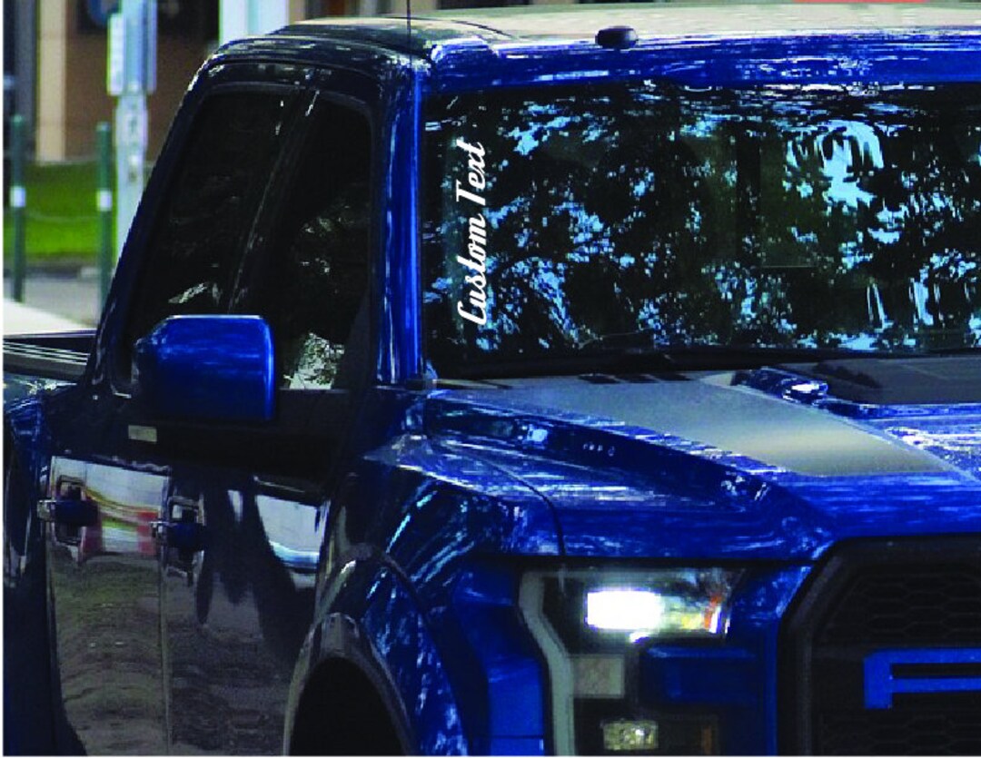 Custom Windshield Decal: Personalized Vinyl Lettering - Etsy