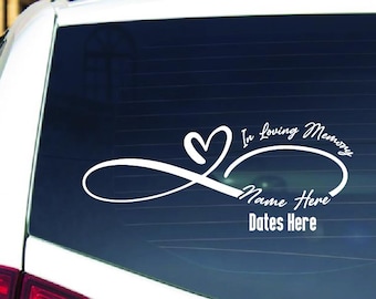 Memorial Custom Sticker | Personalized Infinity Symbol In Loving Memory Decal