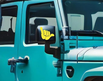 Offroad Wave Sticker – Personalized Hand Gesture Decal for Cars & Trucks