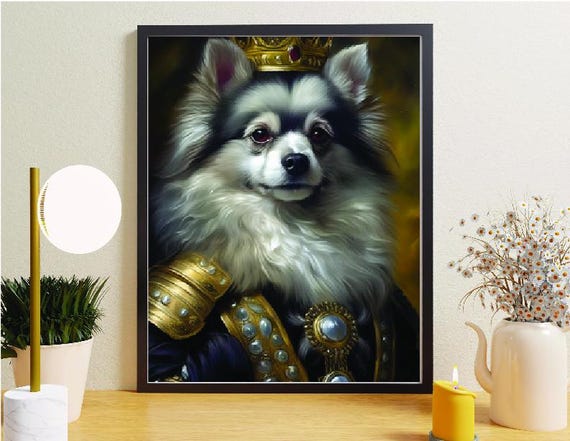 Custom Royal Pet Portraits, Personalized Dog and Cat Renaissance Style Digital Painting, Custom Regal Digital Art Pet Gifts