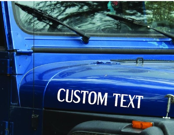 Comic Font Custom Hood Decal: Personalized Name Vinyl